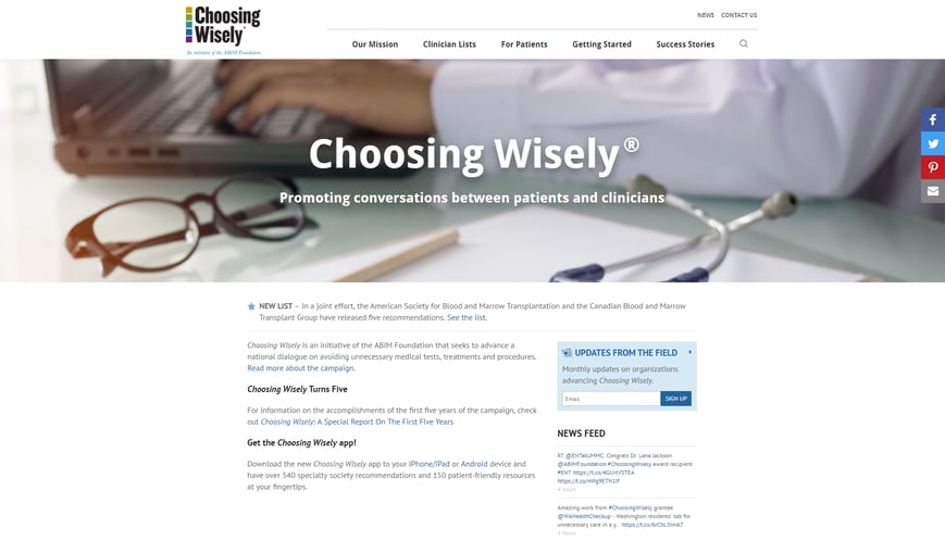 Choosing Wisely home page