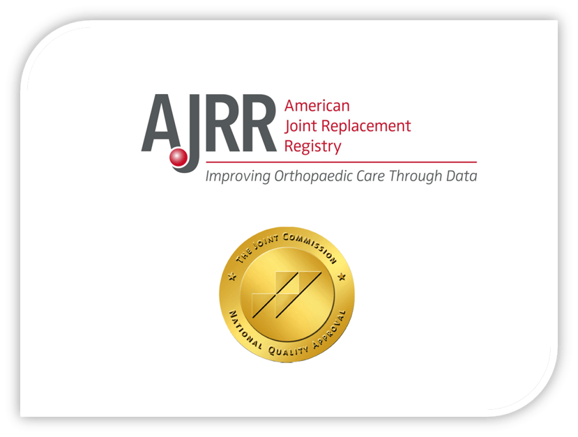 The AJRR and Joint Commission Gold Seal of Approval Logos