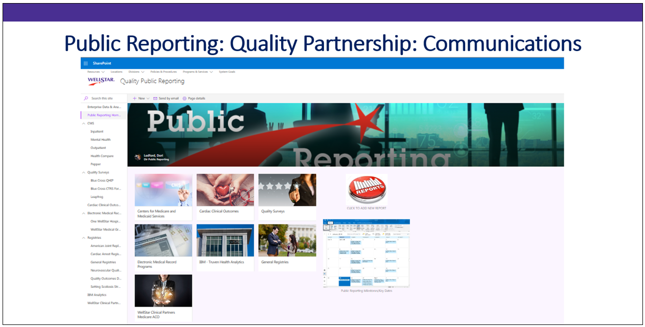 WellStar Public Reporting: Quality Partnership: Communications