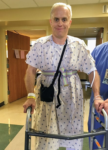 Kevin J. Bozic, MD, MBA, right after surgery
